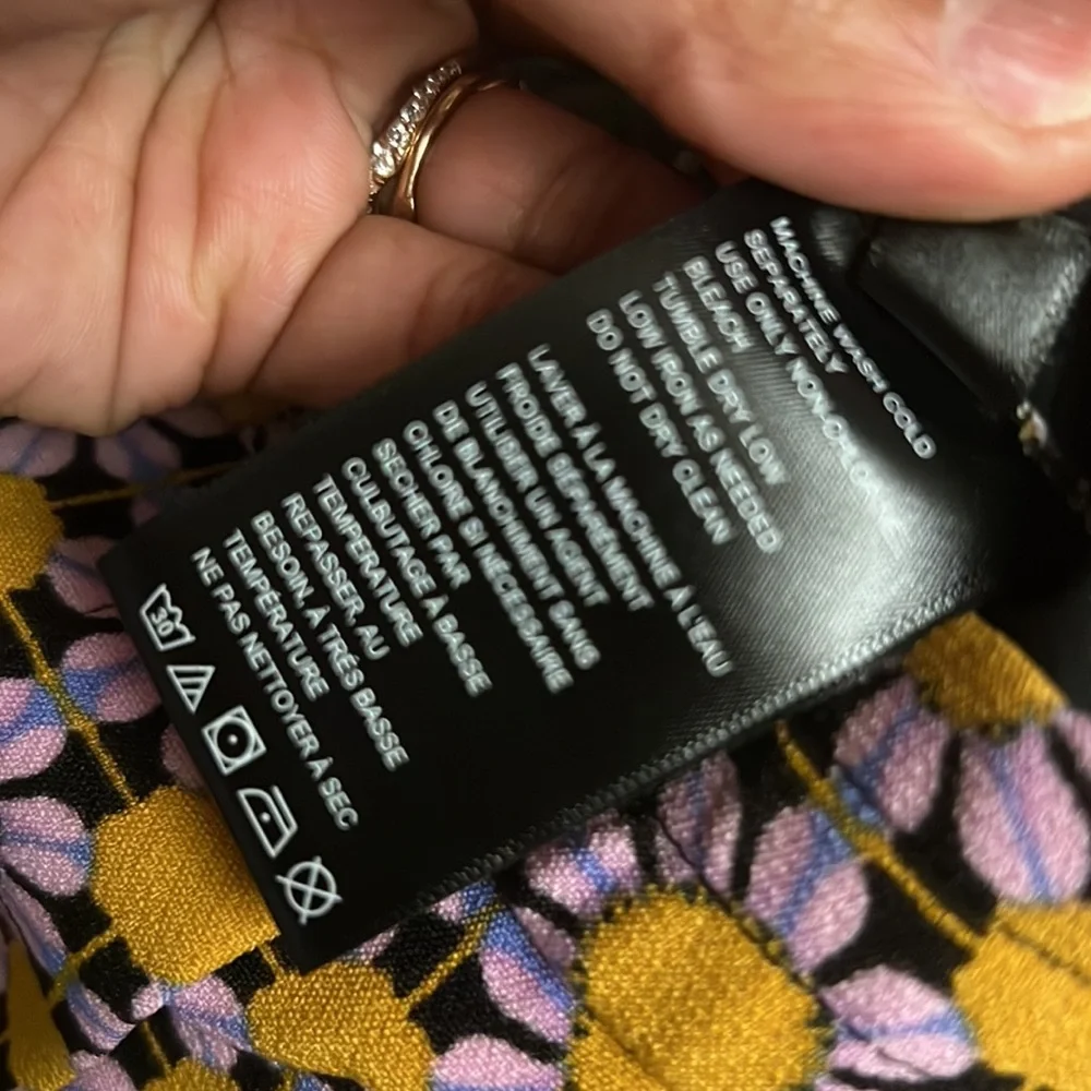 NWT Urban Outfitters culotte pull on trouser floral pants Size Large - Picture 6 of 6